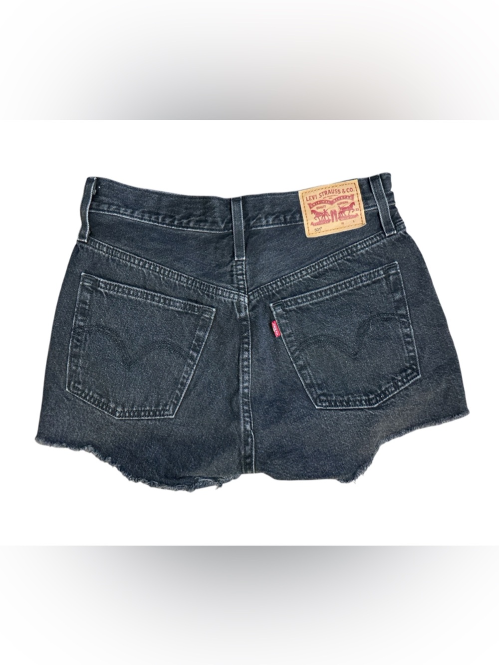 Levi’s 501 Cutoff Denim Shorts – Black Wash – Size 26 - Picture 3 of 5